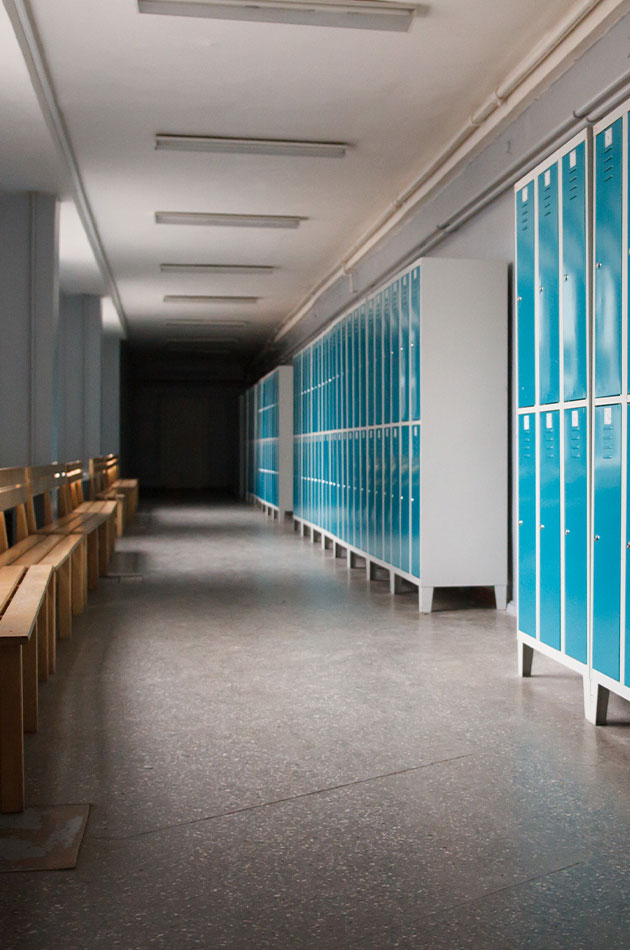 Versadual school loceker room slide