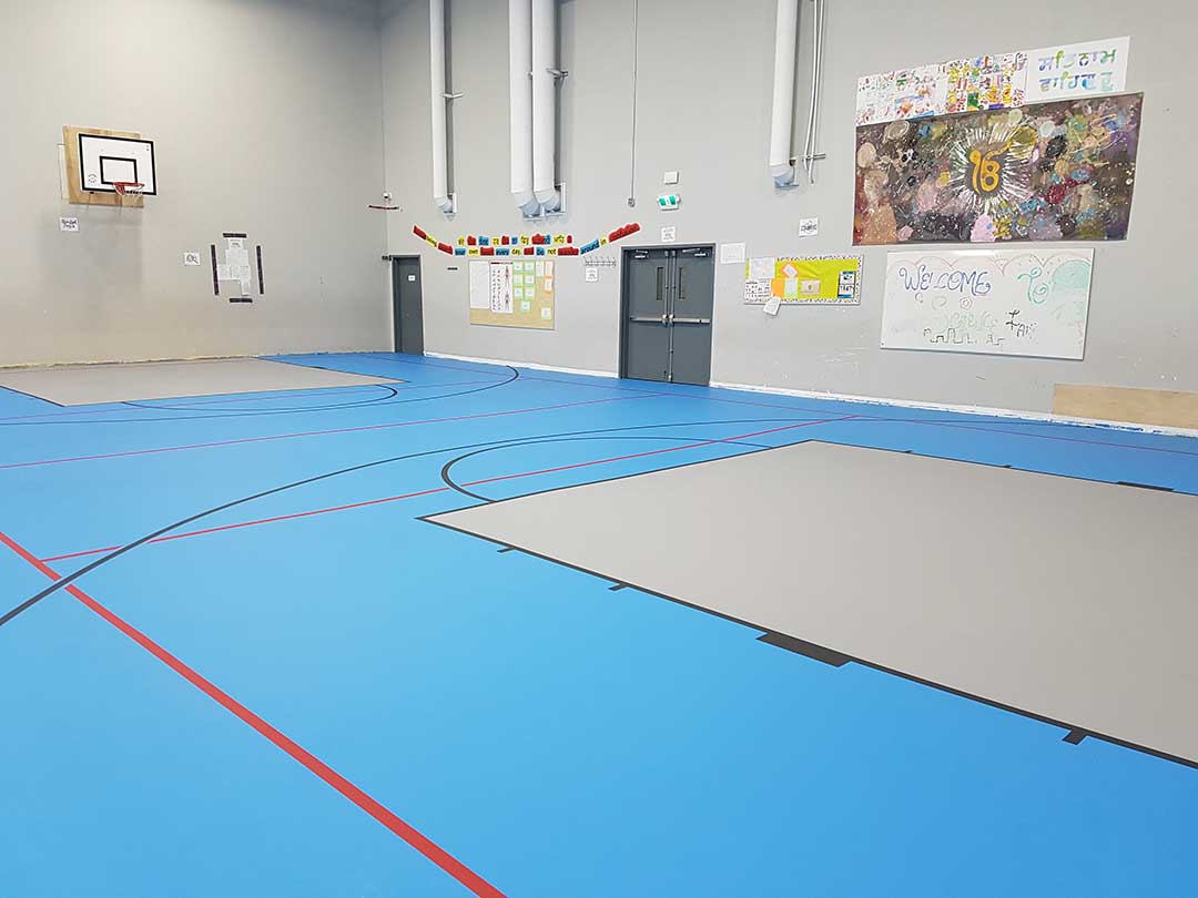 VersaTREAD™ Rubber Flooring for School Basket Ball Court